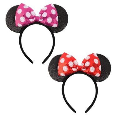 Imagem de Bandana Mouse Ears UNSPAZ, laço de lantejoulas para meninas e mulheres