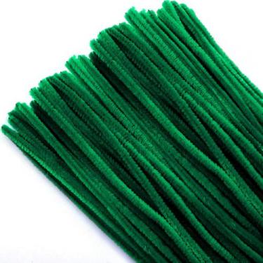 Imagem de Limpadores de cachimbo TOAOB Green Chenille Stems 6 mm x 30 cm 100 uni