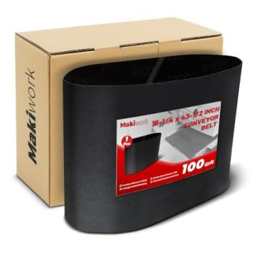 Imagem de makiwork Esteira Transportadora De Alimentação Para Lixadeira Tambor Grão 100 - Compatível Com Supermax 16-32, Carboneto Silicone, 16-1/4" X 43-1/2"