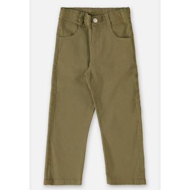 Imagem de Calça em Sarja Infantil para Meninos Up Baby, Verde, 4