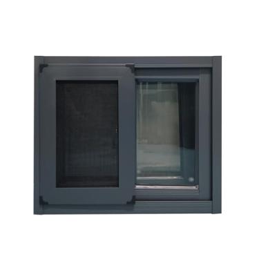 Imagem de Janela deslizante de liga de alumínio, substituição de janelas domésticas, janela de porão preta, janela de casa móvel para ventilação, 60 × 40 cm (preto, 60 × 40 cm)