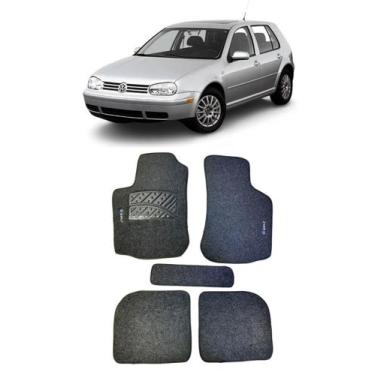 Imagem de Jogo Tapete Carpete Volkswagen Golf mk4 1997 a 2006 Com Logo Bordado G