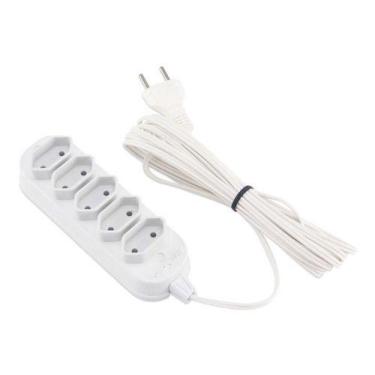 Imagem de Extensão Elétrica 10 Metros Bipolar Compact Branca 10a/250 - Fratelli 