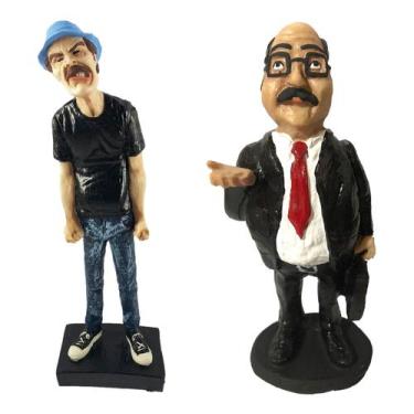 Imagem de Kit com 2 bonecos seu madruga e seu barriga cobrando aluguel turma do 