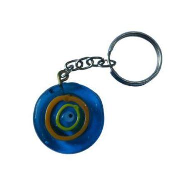 Imagem de Chaveiro De Olho Grego: Azul De Vidro Musa Kalliopi, Azul escuro