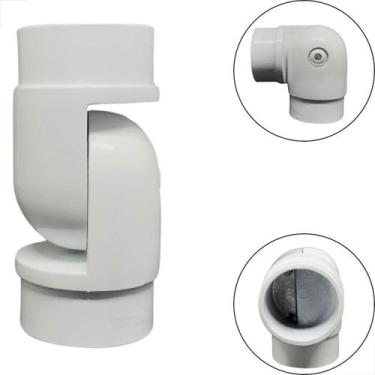 Imagem de Cotovelo Articulado Tubo De 2 Corrimão Guarda Corpo Branco - Fast Vidr