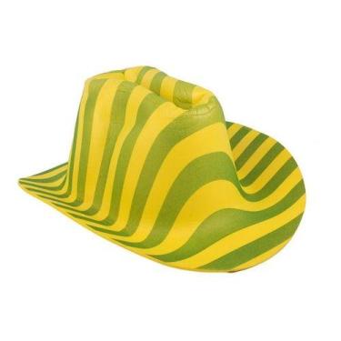Imagem de Chapéu Brasil Cowboy Eva Verde Amarelo Futebol Hexa Qatar - RIPLAS