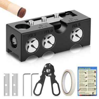 Imagem de Pool Cue Tip Shaper WIILGN Taco de bilhar 10 em 1