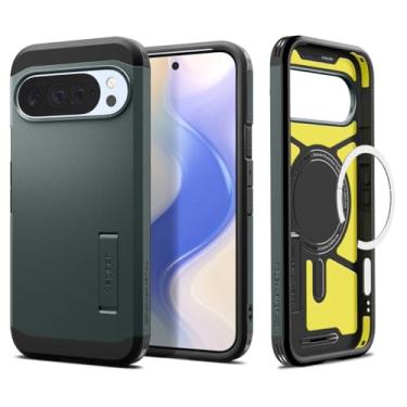 Imagem de Capa Spigen para Pixel 10/Pixel 10 Pro, Tough Armor (AI) MagFit, projetada para Google Pixel 10/Pixel 10 Pro - Verde Abismo