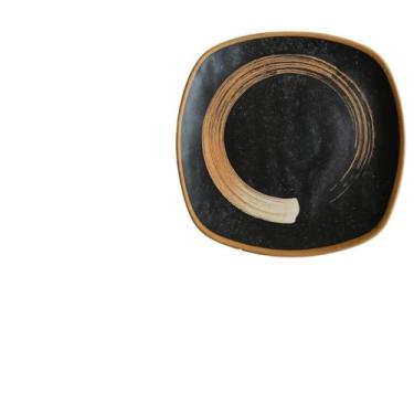 Imagem de Prato Sushi 22cm Preto Quadrado em Melamina Decorado