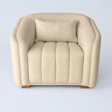 Imagem de Poltrona Confortável para Sala de Estar Ergonômica Sala de Espera Contemporânea MOBLAN decor (Bege)