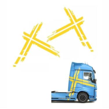 Imagem de Faixa Caminhão Suécia Fh Performance Adesivo Amarelo