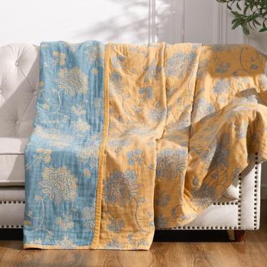 Imagem de Manta Throw Blanket Jinchan Boho 100% algodão Muslin Twin 150x200cm