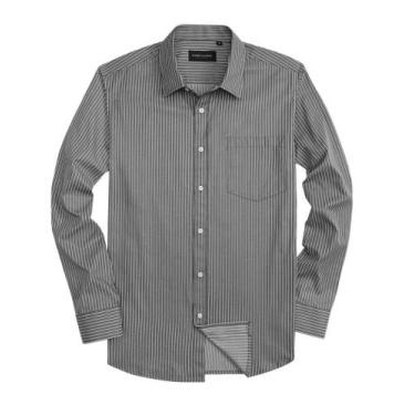Imagem de Camisa Alimens & Gentle, vestido listrado masculino com botões