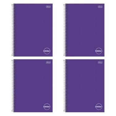 Imagem de Kit Caderno Universitário ZOOM+ 1 Matéria 96 folhas - Tilibra, Pacote 