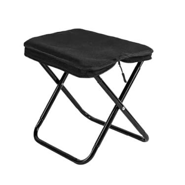 Imagem de Baoblaze Banco dobrável para acampamento, assento para acampamento, conforto, leve, equipamento para acampamento, assento reclinável para pesca, apoio para os, Preto