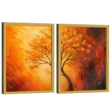 Imagem de Quadro Decorativo Árvore da Vida Espatulada Duo