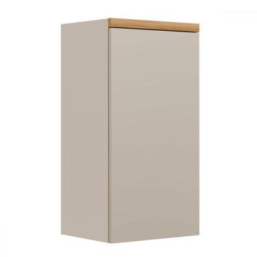 Imagem de Armário Aéreo Cozinha 40 Cm Allure 1 Porta 1 Prateleira Jequitibá/Gris - Linea Brasil