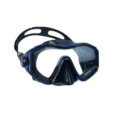 Imagem de Fun Dive Máscara de Mergulho Sunset, Silicone Premium, Lente Única em Vidro Temperado, para Mergulho Livre, Apneia e Scuba (Preto / Azul)