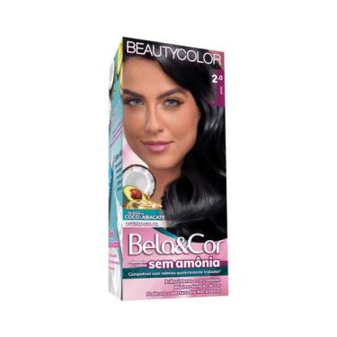 Imagem de Tintura Bela Cor Kit Sem Amônia 2.0 Preto - Bela e Cor