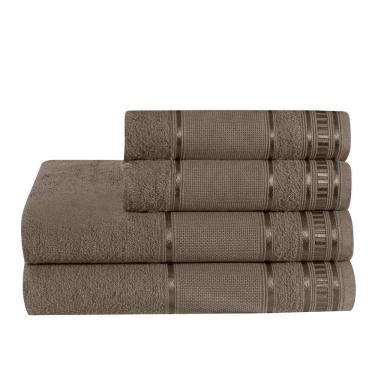 Imagem de Toalha Banho 4 Peças Premium Chocolate - Dianneli