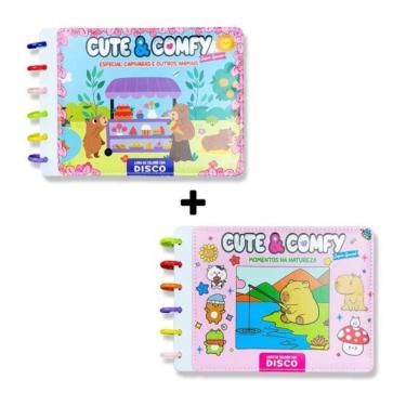 Imagem de Combo Cute E Comfy Super Special - Kit Com 02 Livros De Colorir Encadernação Em Disco