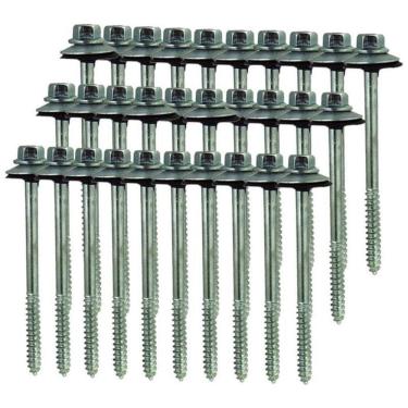 Imagem de Kit 30 Parafuso Para Telha Com Arruelas 5/16``X150 Mm