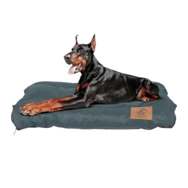Imagem de Cama Para Cachorro Gato Porte Grande 90x60 Antifriagem Lavável Luxo - Pitbull Golden Retriever (Chumbo)