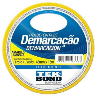 Imagem de Fita De Demarcação Amarela 48mm X 15 Metros - 21241048200 - Tekbond