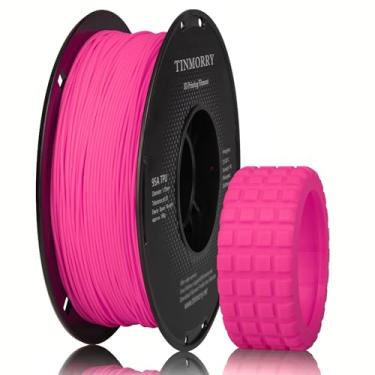 Imagem de TINMORRY Filamento TPU de 1,75 mm, filamento flexível de impressora 3D TPU 95A, adequado para a maioria das impressoras 3D FDM, carretel de 1 kg (1 kg), vermelho rosa fluorescente