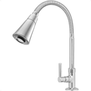 Imagem de Torneira Gourmet Cozinha Bancada Pia Flexível 2 Jatos Chuveirinho Arej