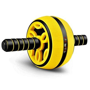 Imagem de Roda muscular abdominal fitness tubo de aço grosso proteção ambiental desodorante esponja dupla finalidade saúde roda