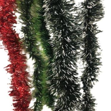 Imagem de Decoração Natal: Kit 3 Festão Aramado 2m - Fitas Flexíveis e Brilhante