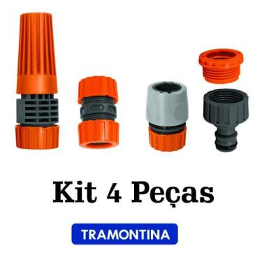 Imagem de Kit Esguicho Jardim Tramontina 4 Peças Pratico