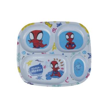 Imagem de Prato Divisória Infantil Spider Man Melamine 24,5Cm - Tuut