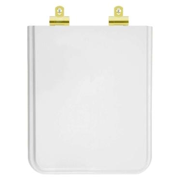 Imagem de Assento Sanitário Poliester Soft Close Square Branco Para Vaso Incepa Com Ferragem Dourada