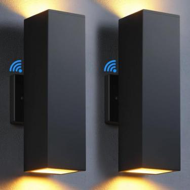 Imagem de Lámparas de Pared Exteriores SHIMR Crepúsculo a Amanecer Paquete de 2 