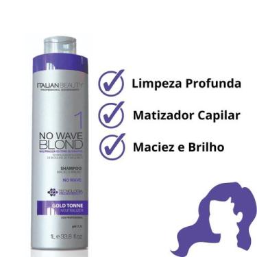 Imagem de Shampoo Profissional Matizador Capilar Blond Desamarelador - Italian B