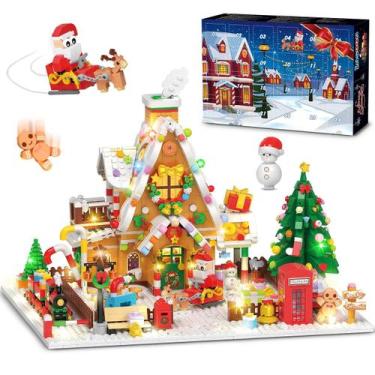Imagem de Calendário do Advento INSOON 2025 Gingerbread Lighted, 28x20x22cm