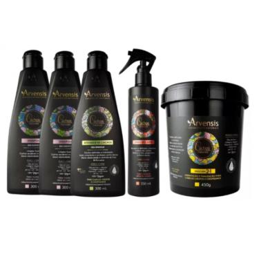 Imagem de Kit Arvensis Cacho 2 Shampoo + Ativador Cachos Crespos e Crespíssimos + Day After + Mascara 2x1