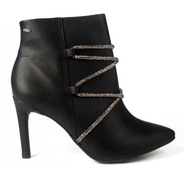 Imagem de Bota Feminina Cano Curto Almeria Preto Cinzento Dakota DA152-0002