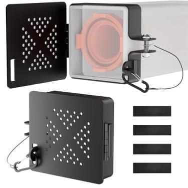 Imagem de BREADEEP Pacote com 2 tampas de alumínio para para-choques para trailers, tampa de extremidade de plugue de para-choque para trailer, serve para para-choques quadrados padrão de 10 cm, orifícios de