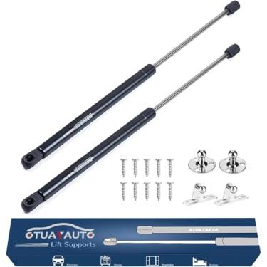 Imagem de OTUAYAUTO Amortecedor a gás de 48 cm - Suporte universal de elevação de 178N/18 kg - C1620651 amortecedores a gás para caixa de ferramentas, amortecedor de tampa de caminhão, dobradiça de porta hidráulica, suporte de gás de armário, suporte de porta de trailer