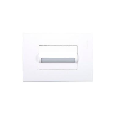 Imagem de Balizador Horizontal Margirius Sleek Com Placa 4x2 Branco 6000k - Luz Branca Bivolt