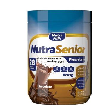 Imagem de Nutra Senior +50 Premium ZERO AÇUCAR e ZERO LACTOSE 800g - 28 Vitaminas e Minerais-Unissex