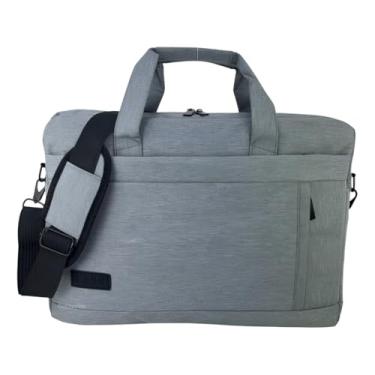 Imagem de Bolsa Pasta Executiva Social Casual Resistente com Alça Transversal para Notebook e Documentos (Cinza)