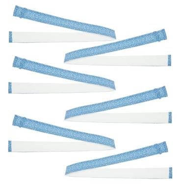 Imagem de 6 tiras de bolo para assar uniformemente, 90,4 cm x 4,1 cm tiras umedecidas, pele de pêssego absorvente, mantém os bolos mais nivelados e evita coroamento com bordas mais limpas, laváveis, secas ao ar