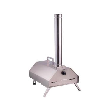 Imagem de Mini forno de pizza a lenha antonow inox escovado portátil com pedra s