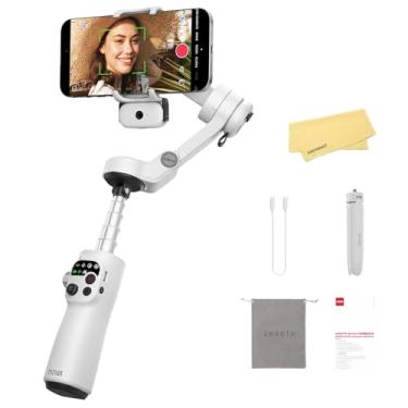 Imagem de Zhiyun Smooth Q5 Ultra Gimbal Estabilizador para iPhone com AI Auto Tracking Haste de extensão integrada, luz de preenchimento, para Vlog Tiktok