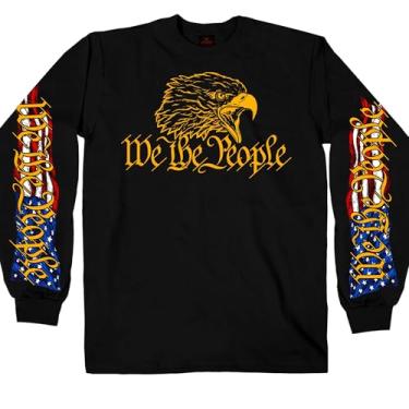 Imagem de Hot Leathers Camisa masculina patriótica We the People Eagle de manga comprida